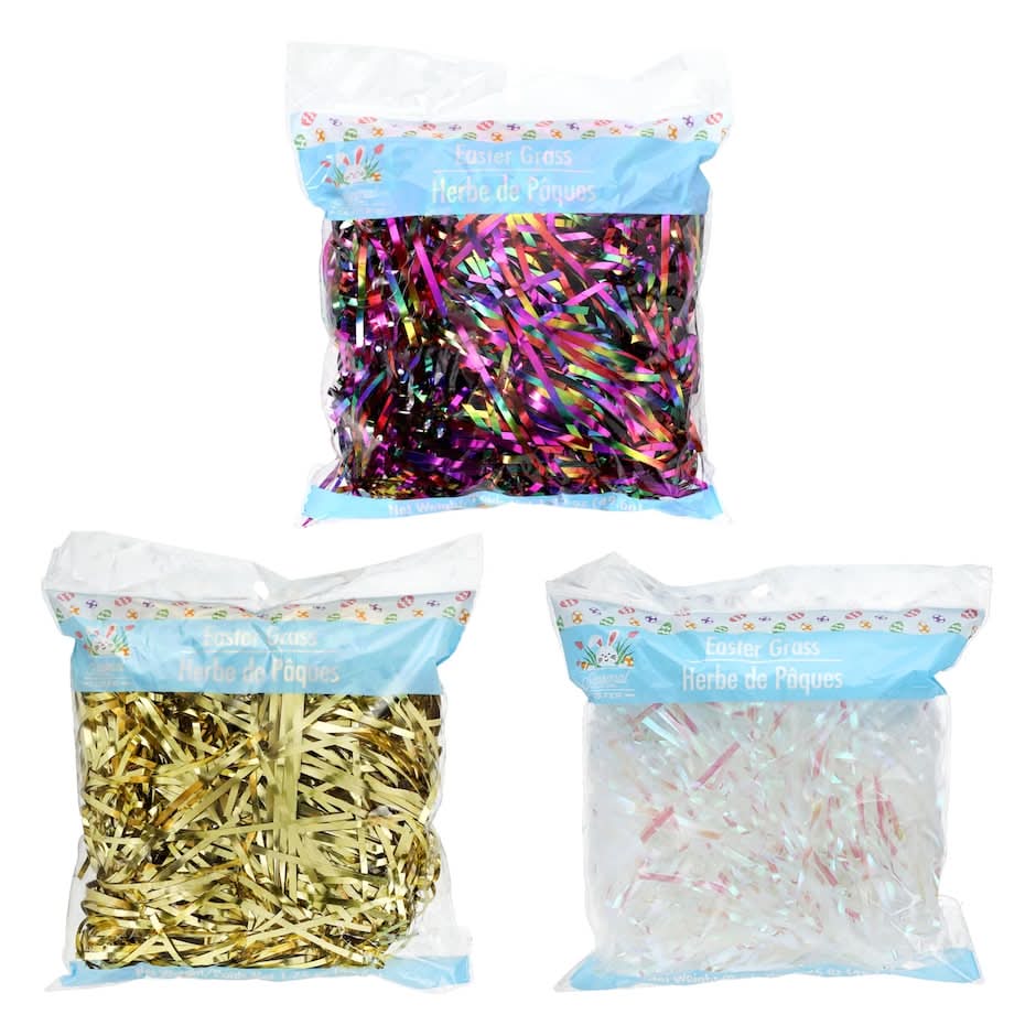 Seasonal Collection Metallic Easter Grass, Assorted Colors, 1-ct.