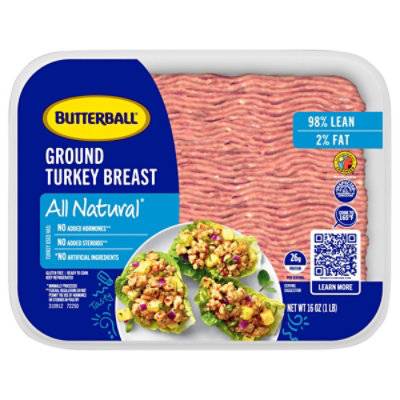 Butterball Ground Turkey Breast 98% Lean 16 Oz - 16 Oz