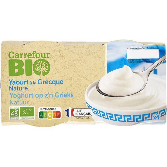 Carrefour Bio - Yaourt à la grecque nature (4pièces)