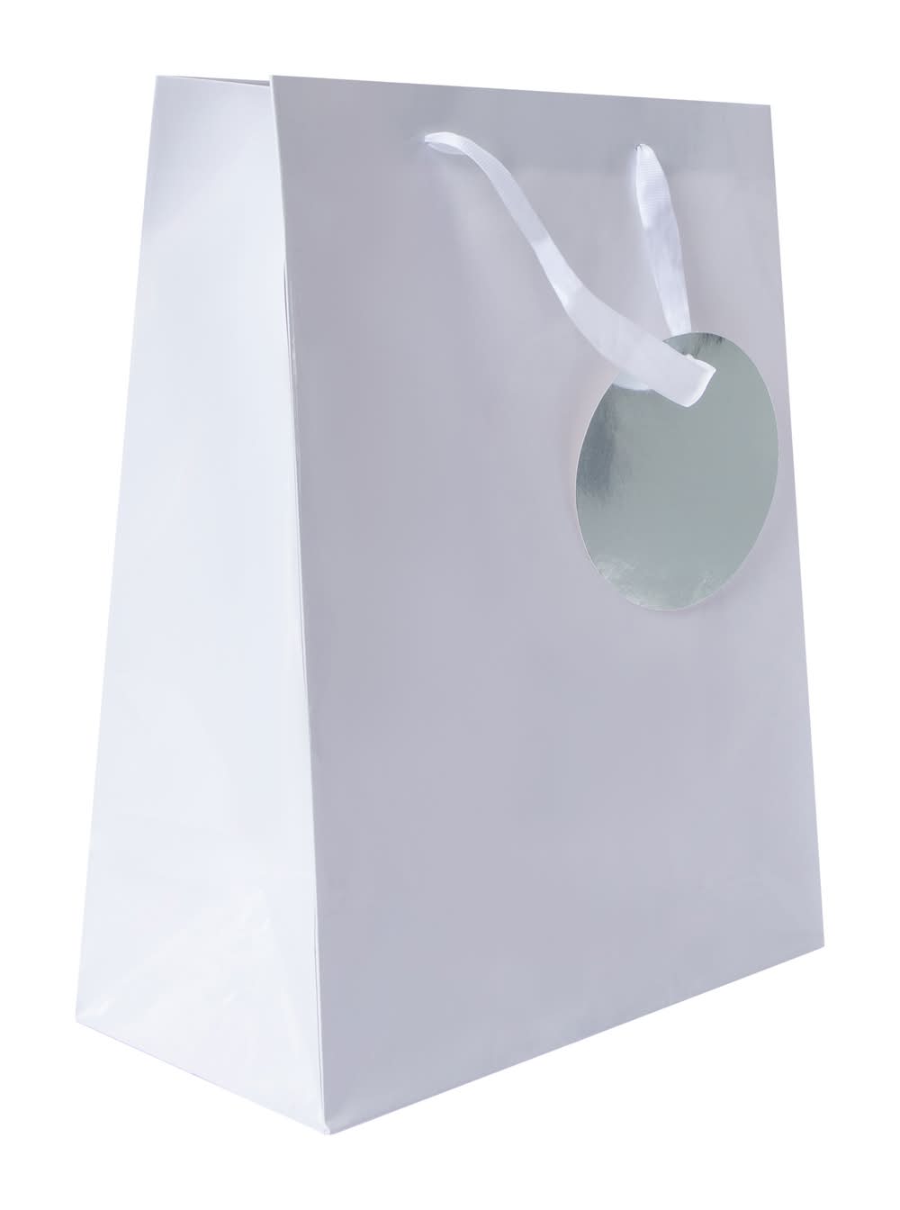 Design Large Gift Bag White Glitter