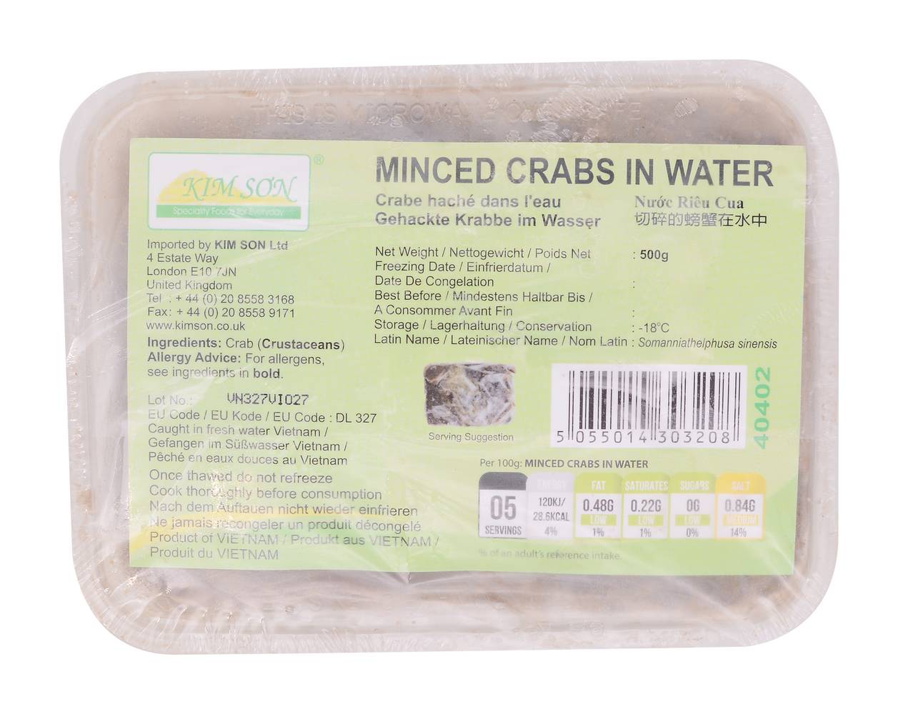 Kim Son Minced Crabs in Water (500g)