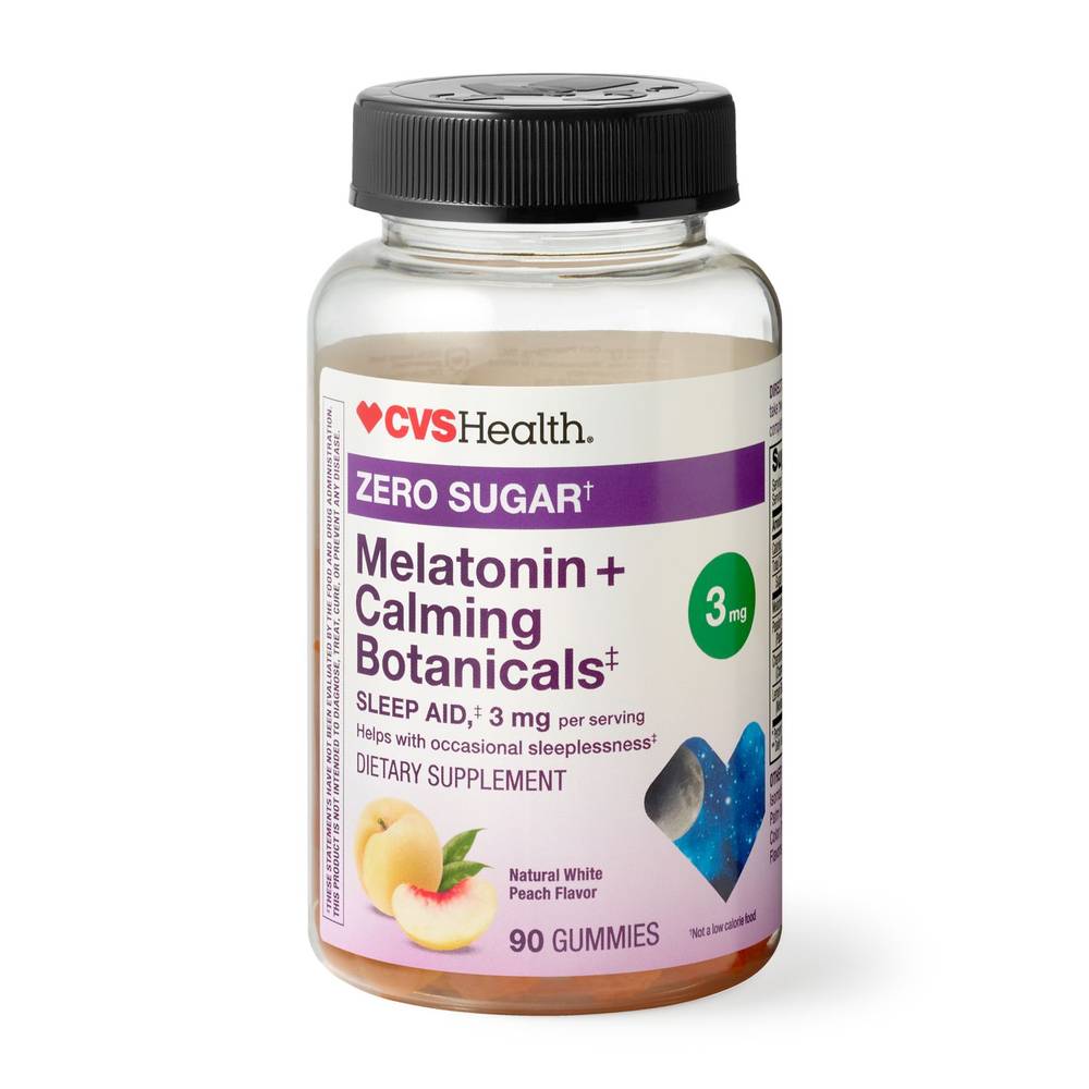 Cvs Health Sugar Free Melatonin 3Mg Gummy With Botanicals, 90 Ct