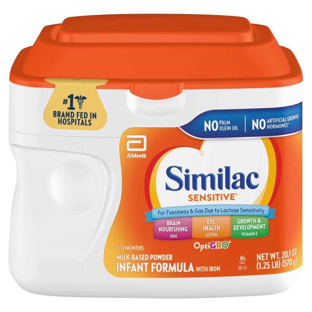 Similac Sensitive Infant Formula With Iron, 0-12 months (20.1 oz)