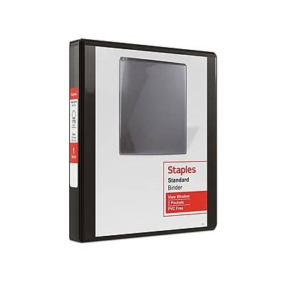 Staples Standard View Binder (2-inch 3-ring/ black)