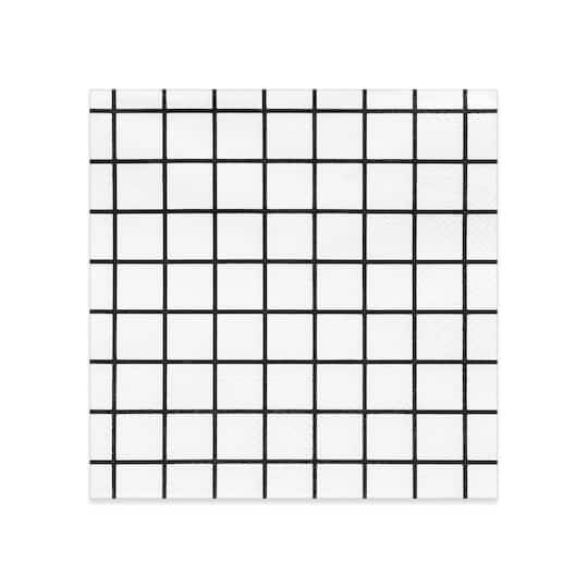 Grid Paper Beverage Napkins By Celebrate It, 20Ct.