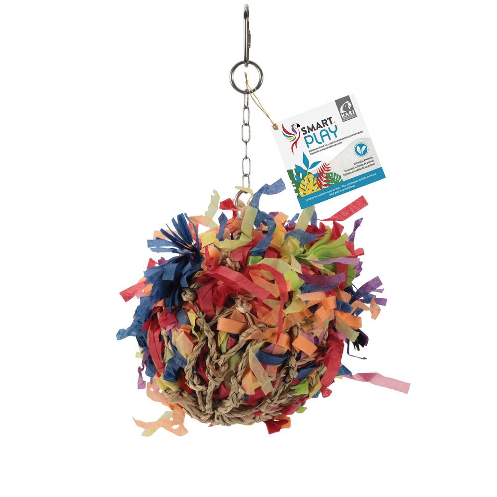 Hari Smart Play Shredding Ball Bird Toy, Medium