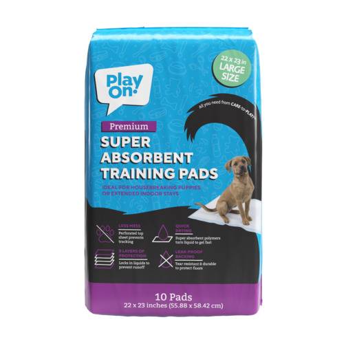 Play on Premium Super Absorbant Training Pads (100 ct) (l/22''x23'')