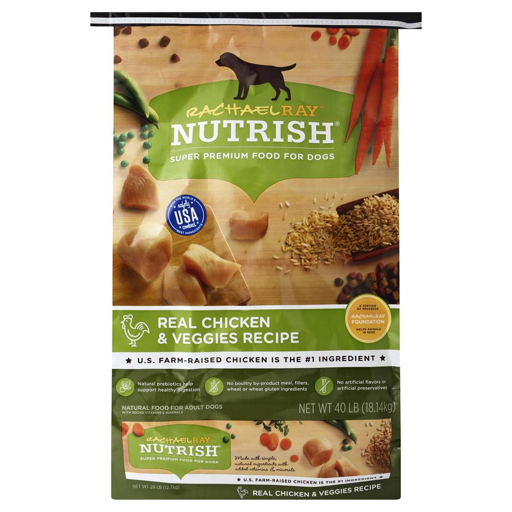 Nutrish Real Chicken & Veggies Dog Food (40 lbs)