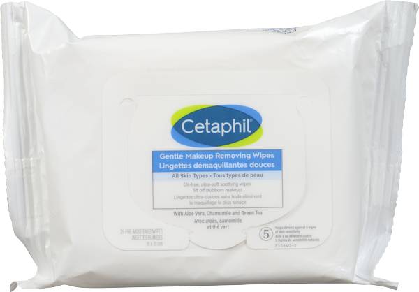 Cetaphil Gentle Makeup Remover Face Cleansing Wipes, 18x18 cm (25 ct)