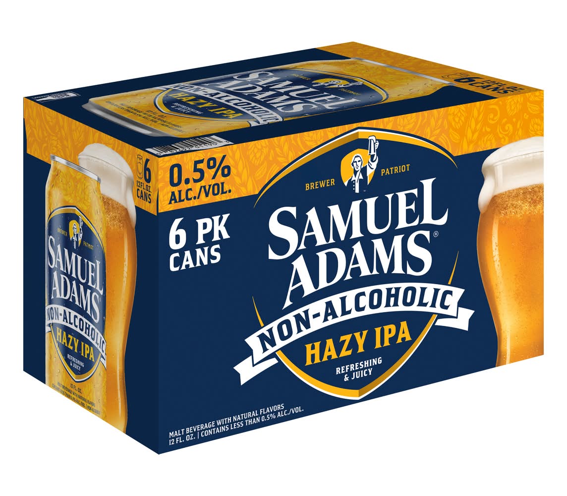 Samuel Adams Just the Haze Non-Alcoholic Ipa Beer (6 x 12 fl oz)