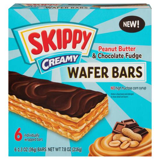 Skippy Creamy Peanut Butter & Chocolate Fudge Wafer Bars