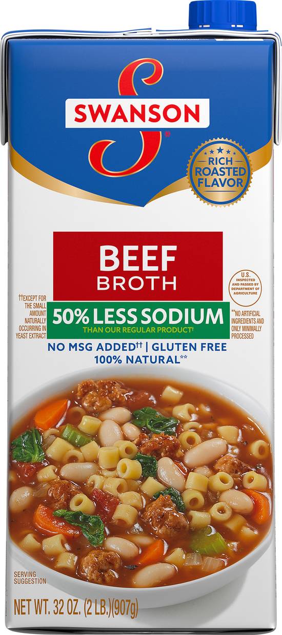 Swanson 50% Less Sodium Beef Broth