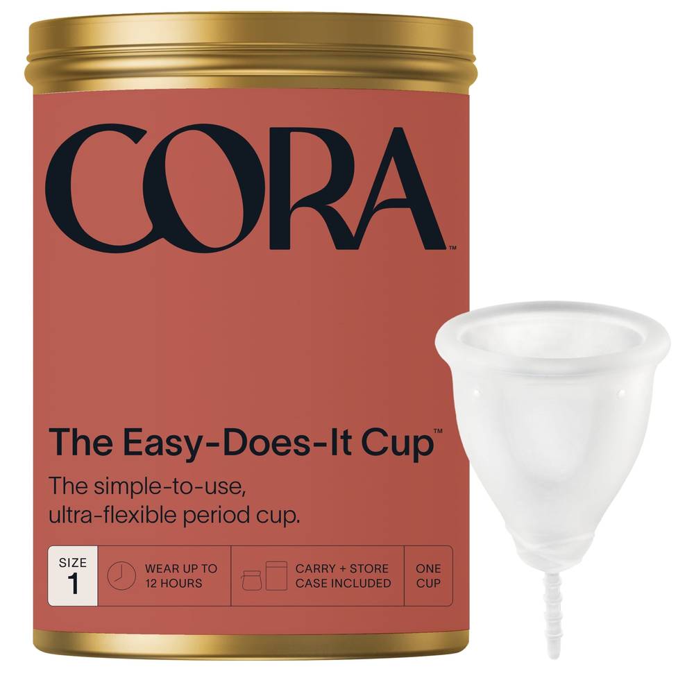 Cora Cup, Premium, Ultra-Soft Period Cup, Size 1