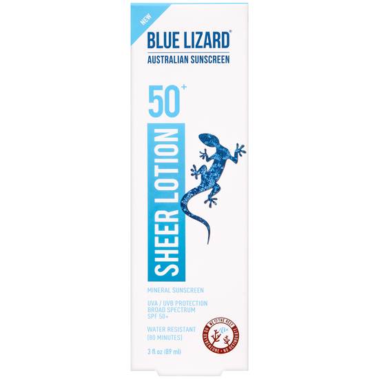 Blue Lizard Australian Sunscreen Sheer Body Lotion- SPF 50, 3 fl oz