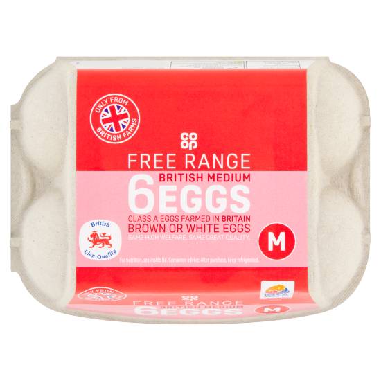 Co-op Medium Free Range Eggs (360g)