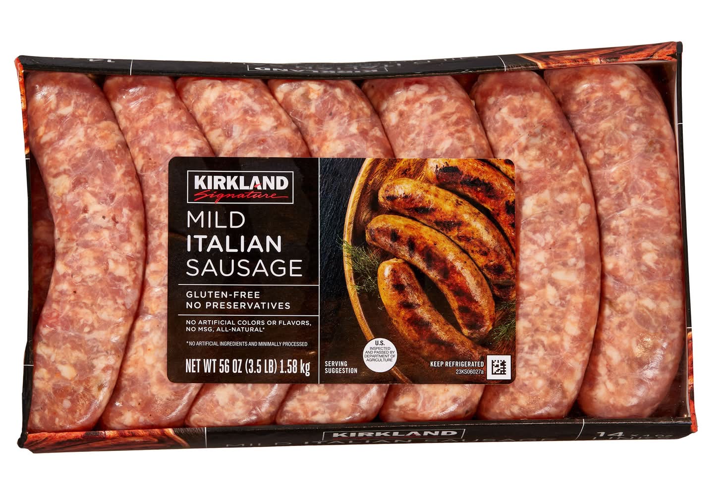 Kirkland Signature Mild Italian Sausage, 3.5 lbs