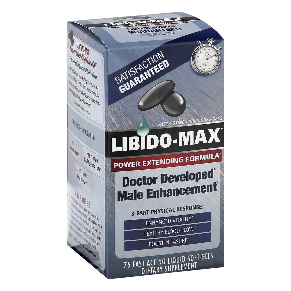 Libido-Max Fast-Acting Liquid Soft-Gels Male Enhancement (6.4 oz)