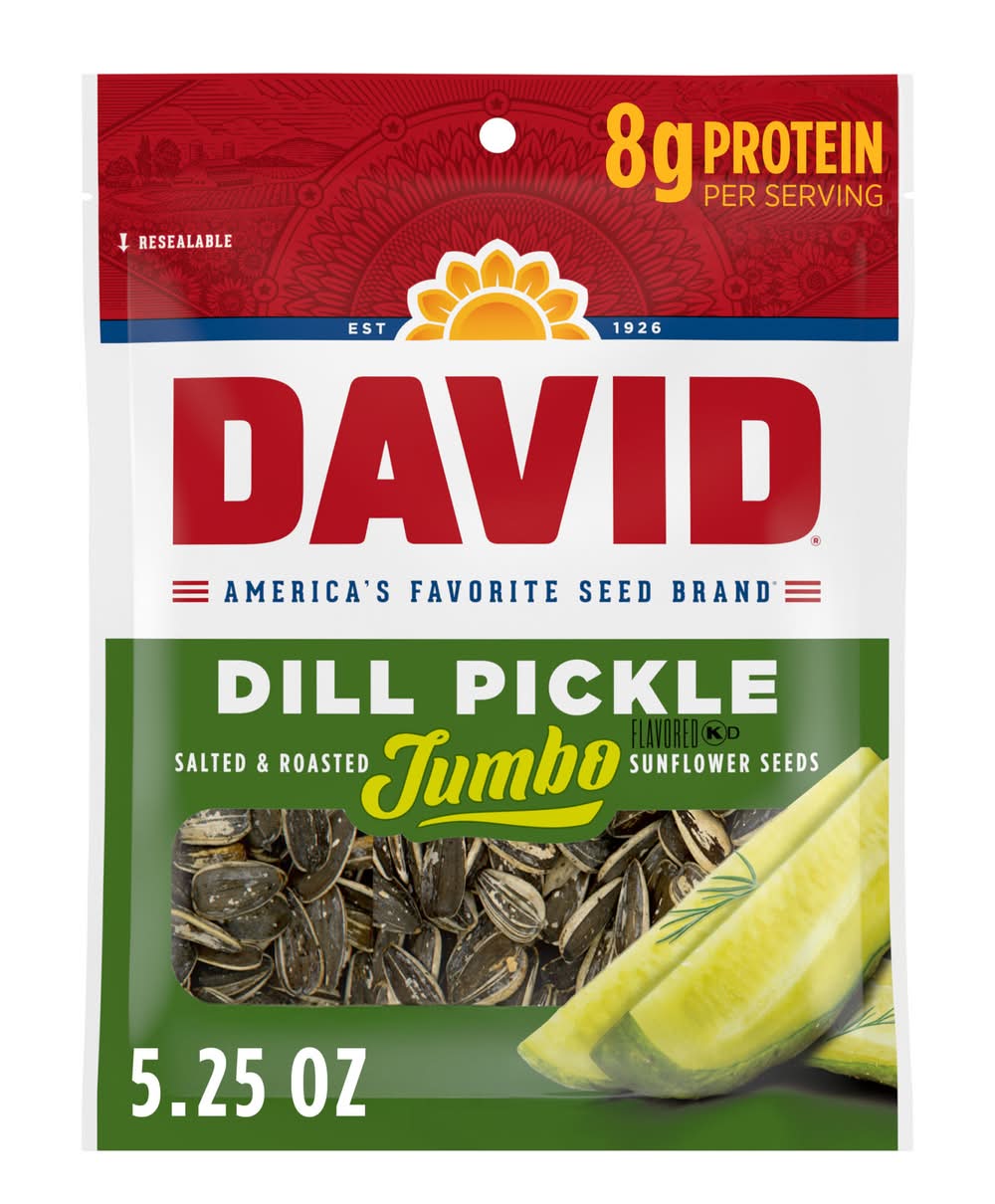 David Jumbo Sunflower Seeds Dill Pickle Flavored (5.25 oz)