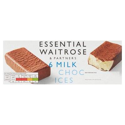 Essential Waitrose Milk Choc Ices (6 ct)