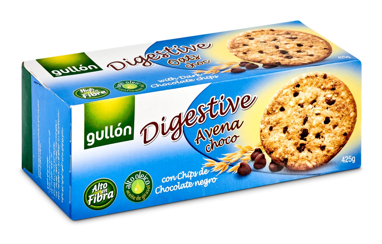 Galletas Digestive Con Avena Y Chocolate Gullón Caja 425 G
