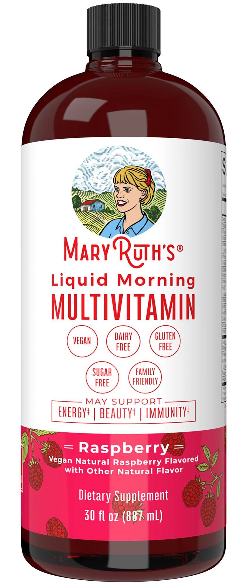 MaryRuth's Liquid Morning Multivitamin, Raspberry (32 fl oz)