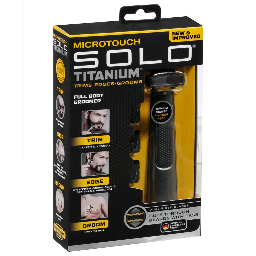 Microtouch Titanium Solo Trims Edges Grooms