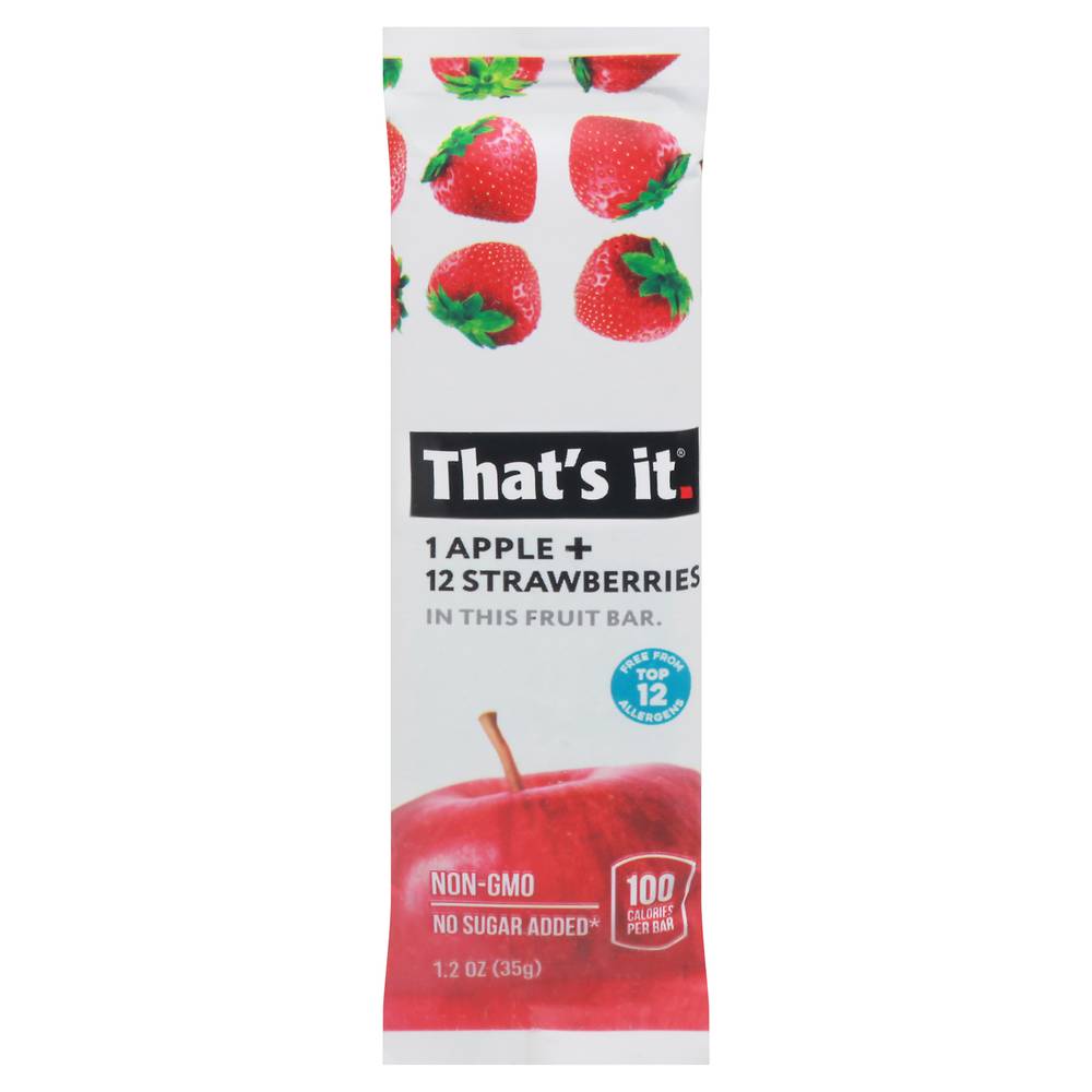 That's it. Apple + Strawberry Fruit Bar (1.2 oz)