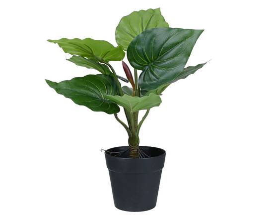 Outzen planta con maceta artificial croton d (30 cm alto)