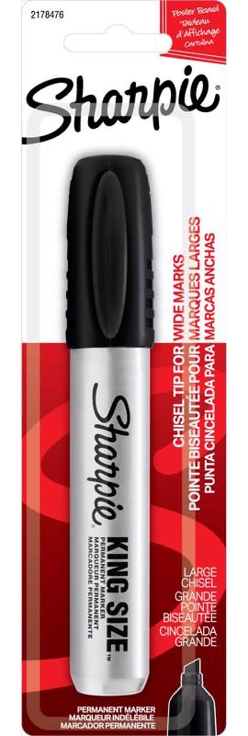 Sharpie King Size Black Chisel Tip Permanent Marker 1 Pk