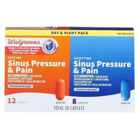 Walgreens Daytime & Nighttime Sinus Pressure & Pain Caplets (20 ct)