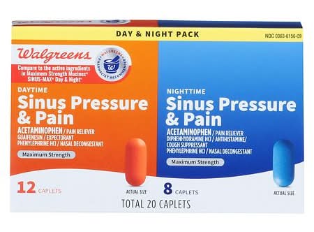 Walgreens Daytime & Nighttime Sinus Pressure & Pain Caplets (20 ct)