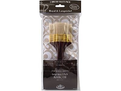 Royal & Langnickel Short Handle Flat Brushes (3 ct)