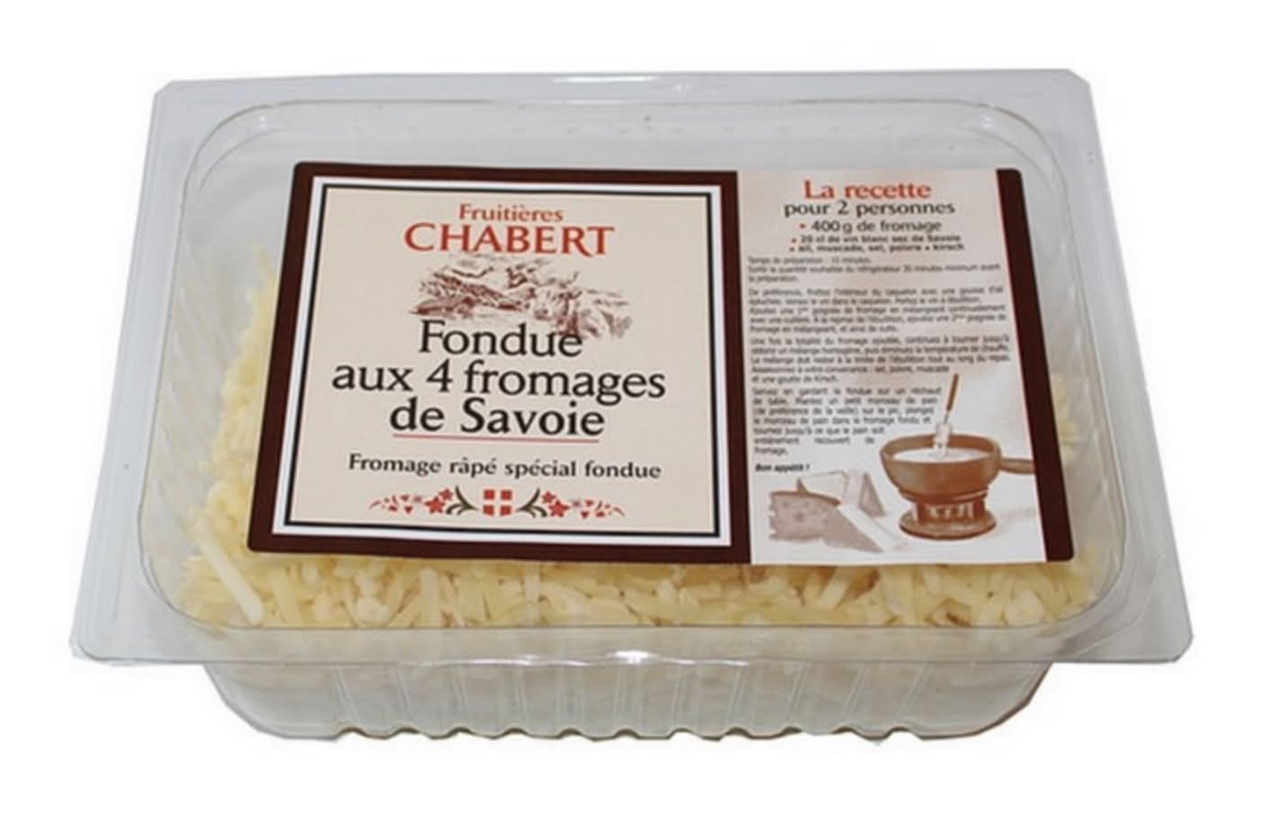 Fruitières Chabert - Fondue aux 4 fromages de savoie (400g)