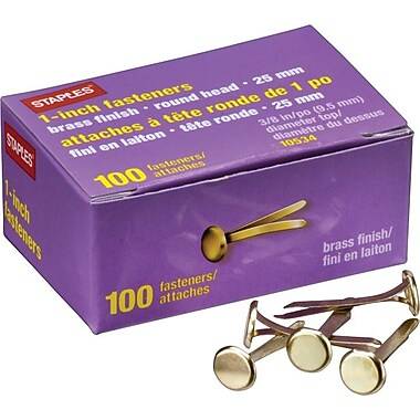 Staples Brass Fasteners 1 (100 units), Delivery Near You