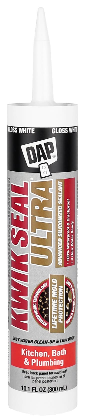 DAP Kwik Seal Ultra 10.1-oz Kitchen and Bath White Latex Caulk