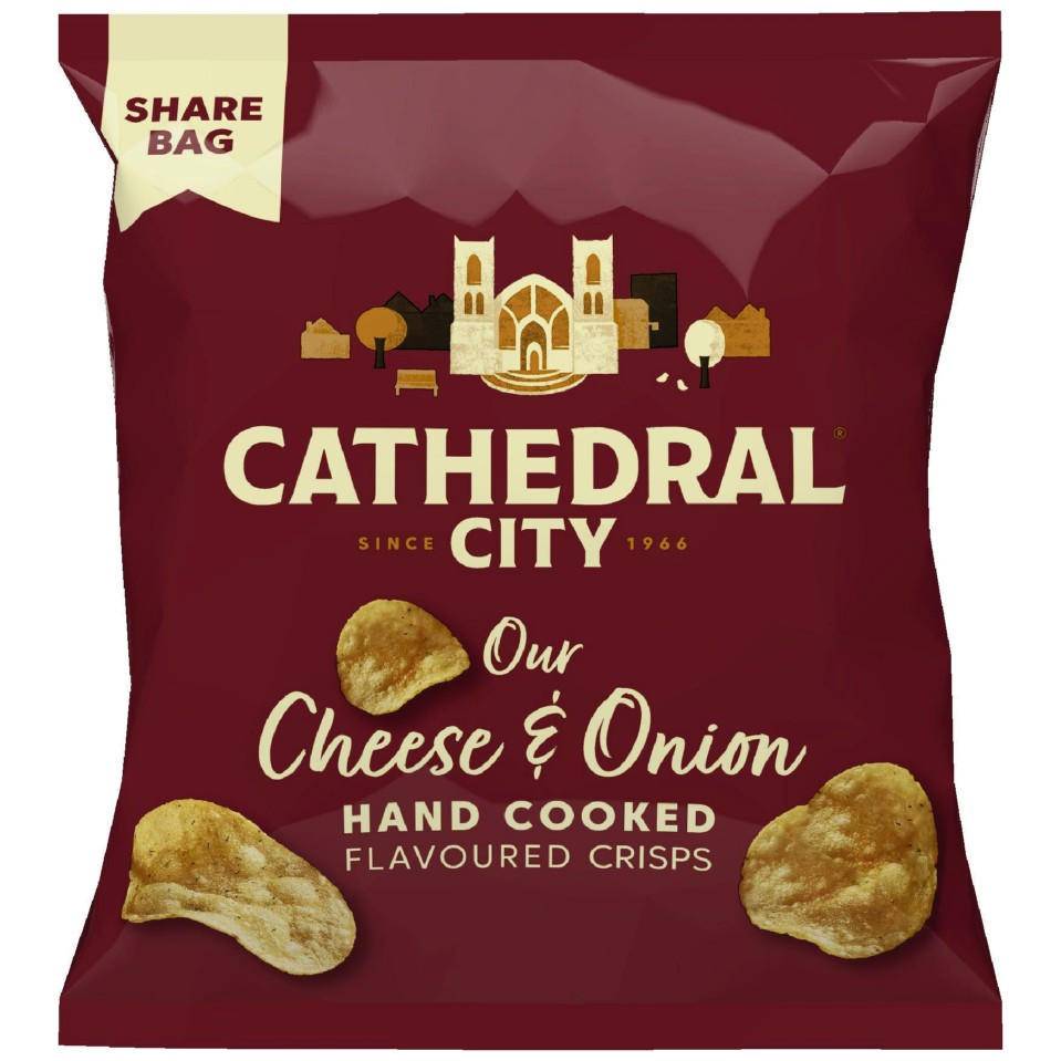 Cathedral City Crisps (cheese-onion )