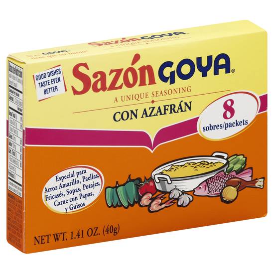 Sazon Goya Seasoning With Con Azafran (8 ct)