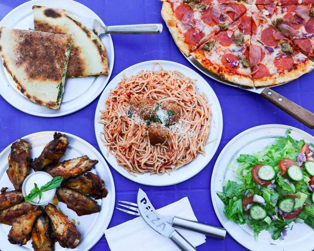 Italian village pizza menu top