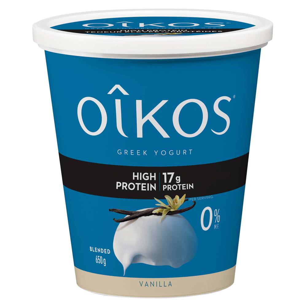 Oikos 0% High Protein Vanilla Greek Yogurt (650 g)