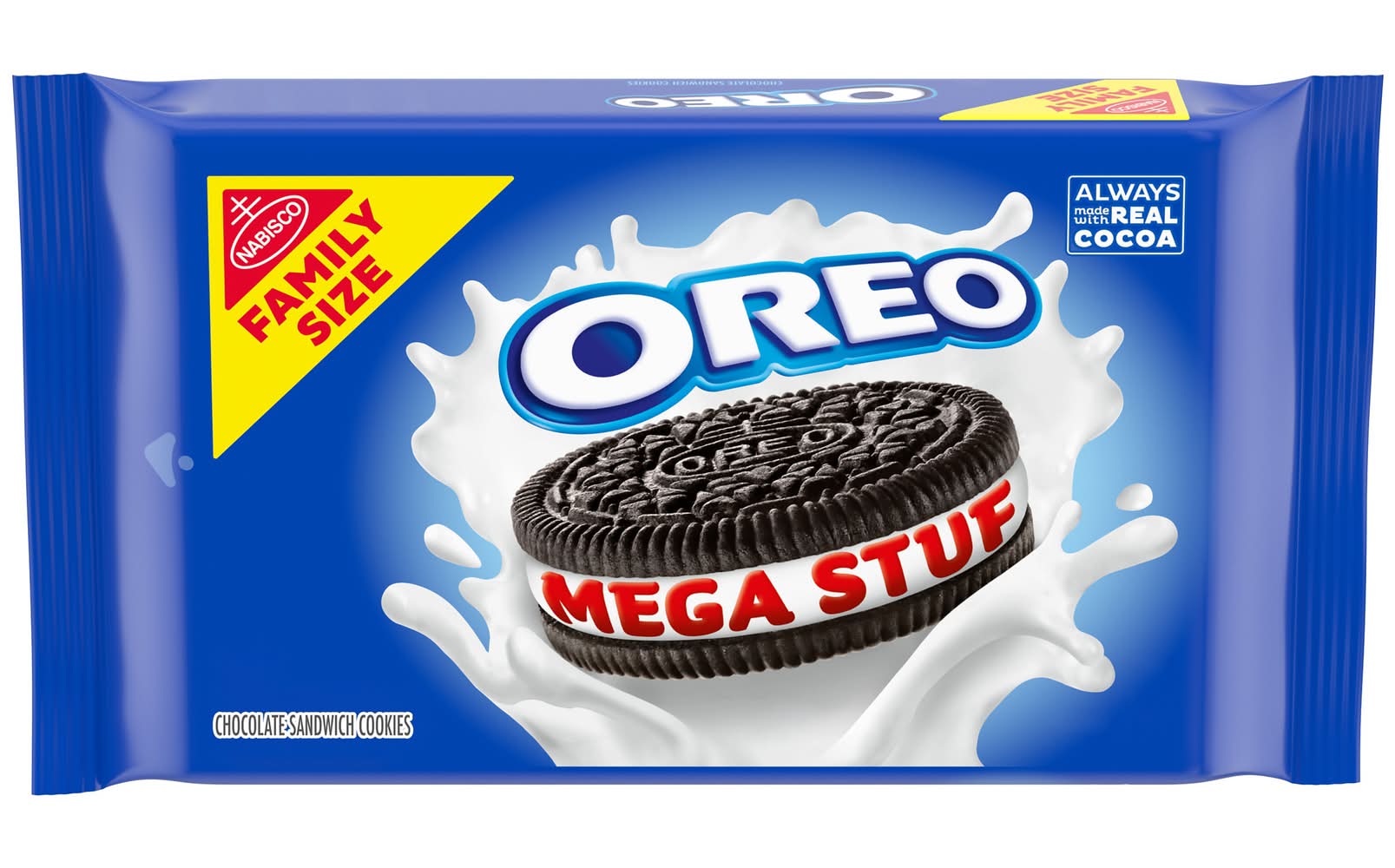 Oreo Mega Stuf Family Size Cookies, Chocolate (17.6 oz)