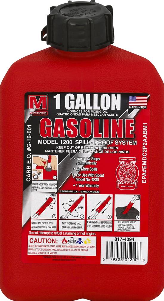 Midwest Can 1 Gal Gasoline Container