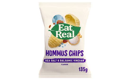 Eat Real Hummus Chips Sea Salt & Balsamic Vinegar Flavour 135g