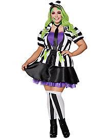 Adult Beetlejuice Plus Size Dress Costume (1X)