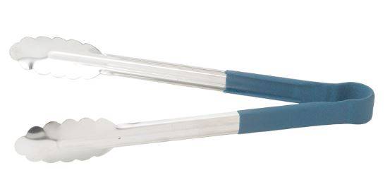 Winco - 9" Utility Tong, Blue Handle (Case of 1)