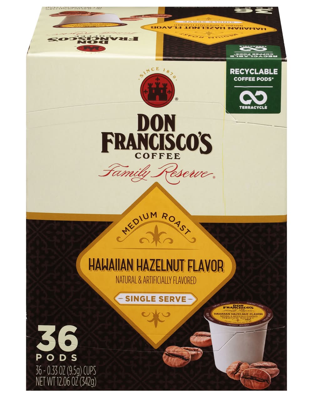 Don Francisco's Hawaiian Hazelnut Medium Roast Coffee (12.1 oz)
