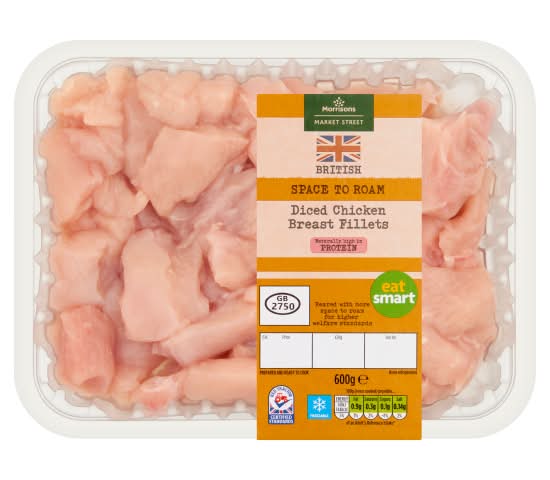 Morrisons Market Street British Chicken Diced Breast Fillets (600g)