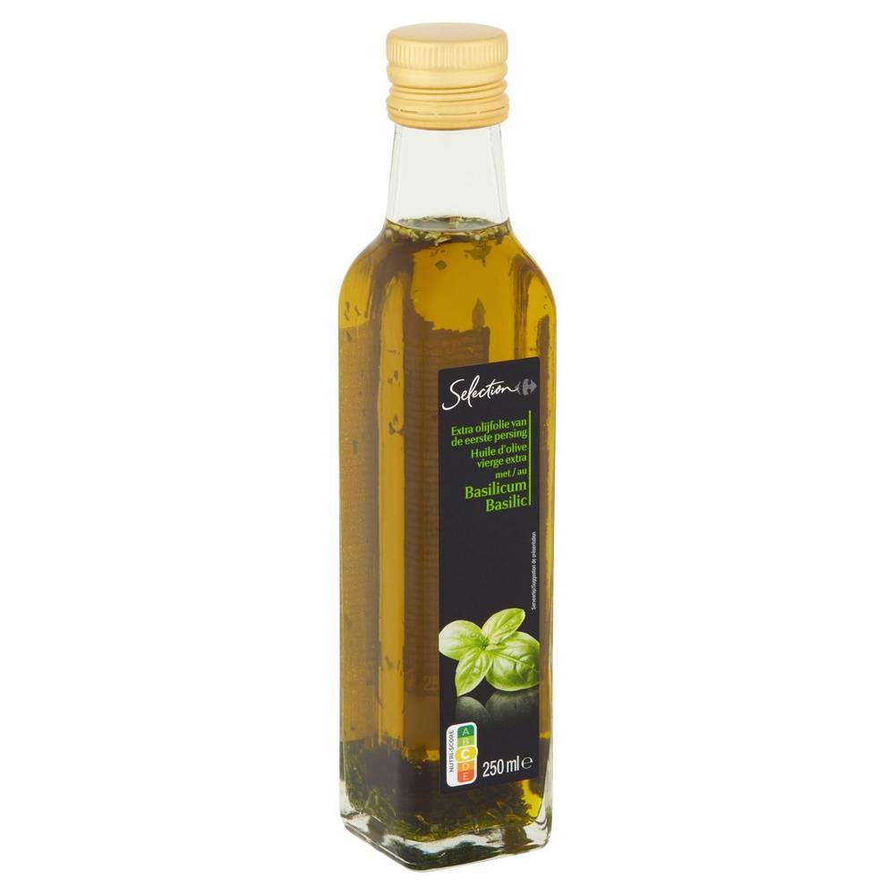 Carrefour Selection Huile d''Olive Vierge Extra au Basilic 250 ml