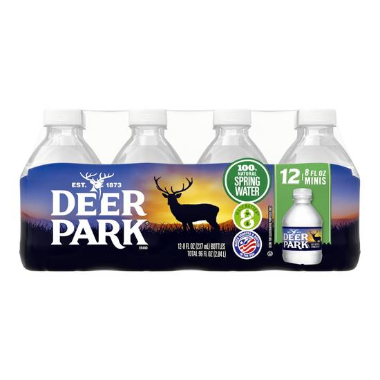 Deer Park Natural Spring Water (12 ct, 8 fl oz)