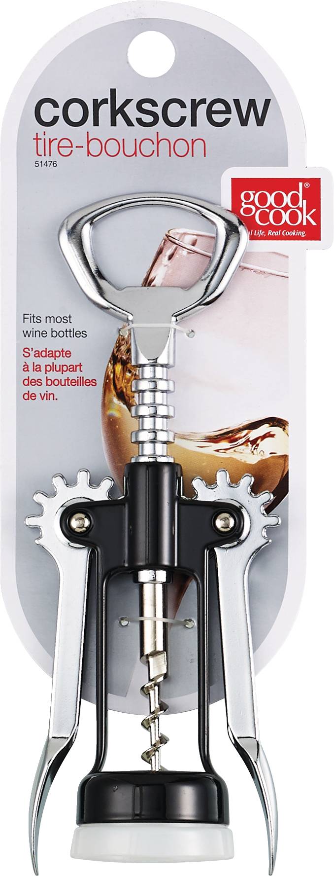 Good Cook Winged Corkscrew, Black