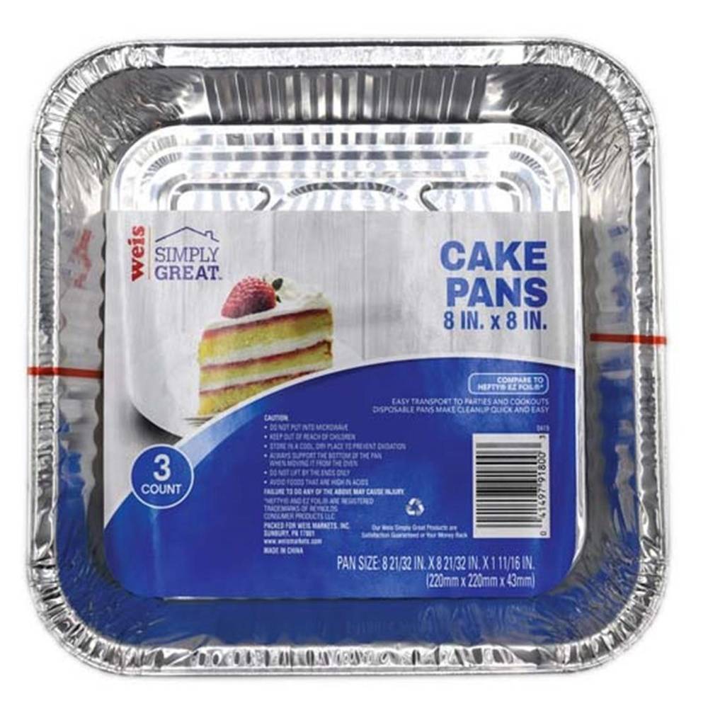 Weis Simply Great Foilware Cake Pan (3 ct)